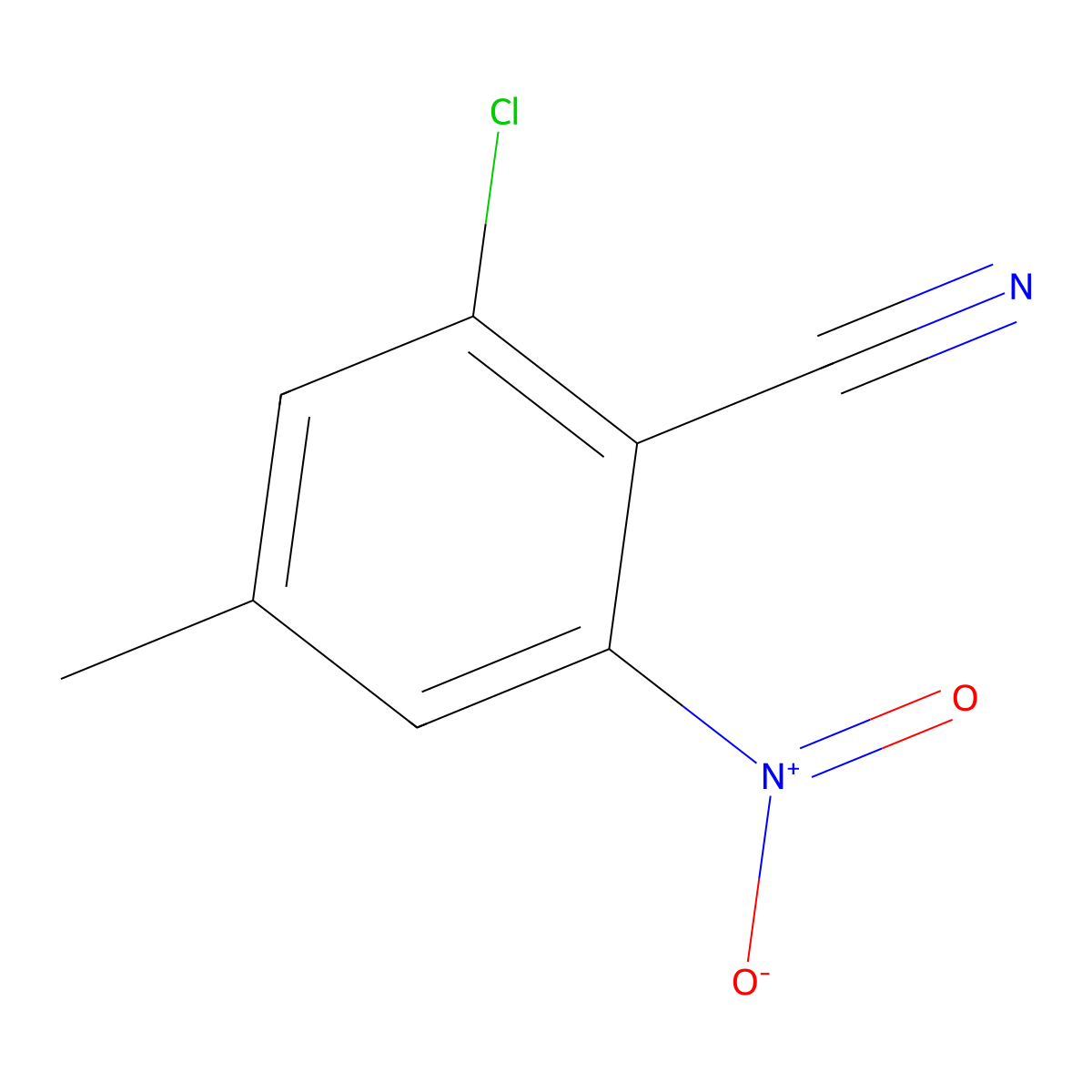 2-Chloro-4-methyl-6-nitrobenzonitrile molecular structure, CAS 2112-15-4