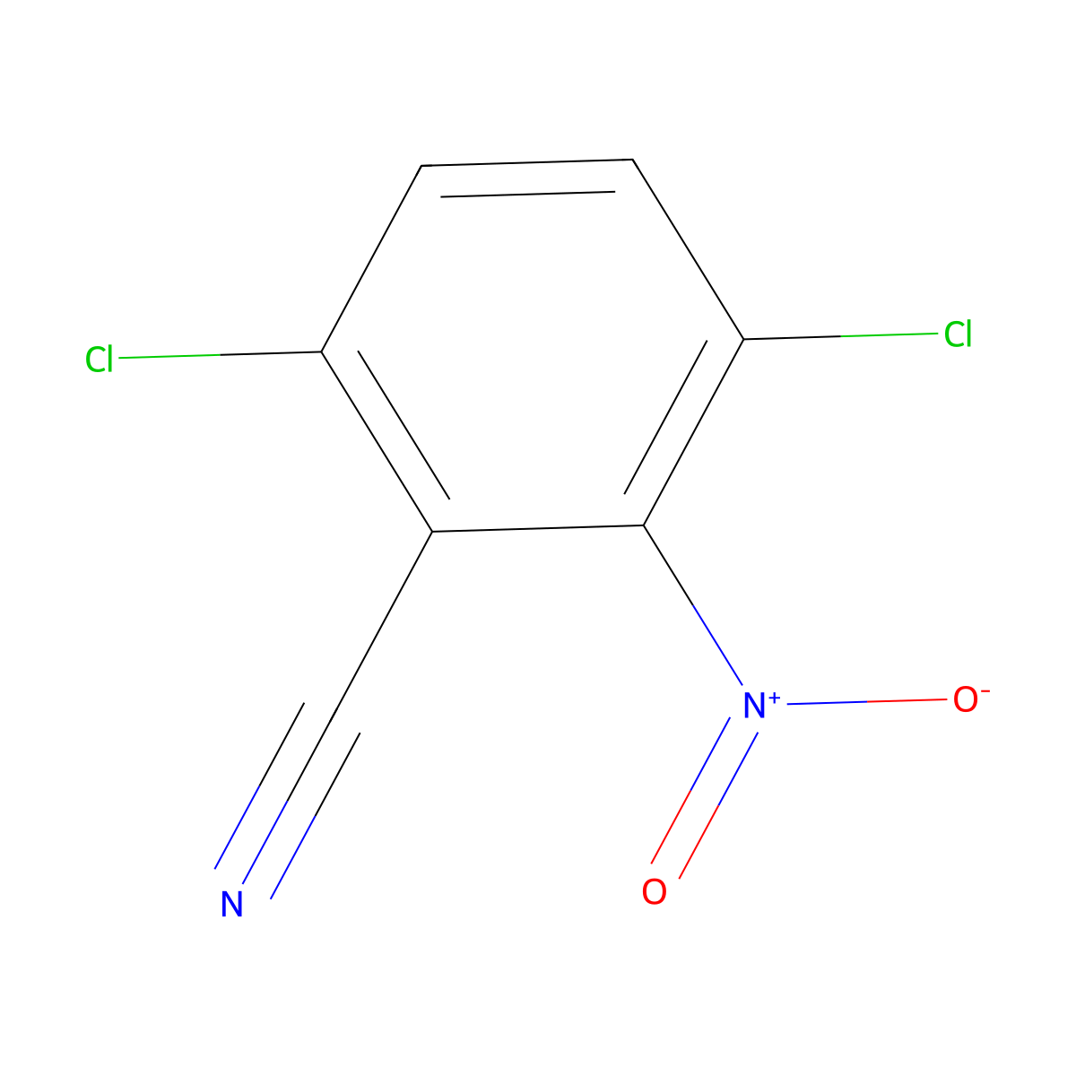 3,6-Dichloro-2-nitrobenzonitrile molecular structure, CAS 2112-20-1