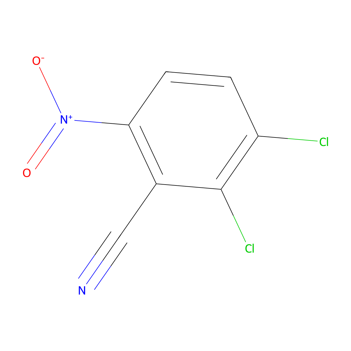 2,3-Dichloro-6-nitrobenzonitrile molecular structure, CAS 2112-22-3