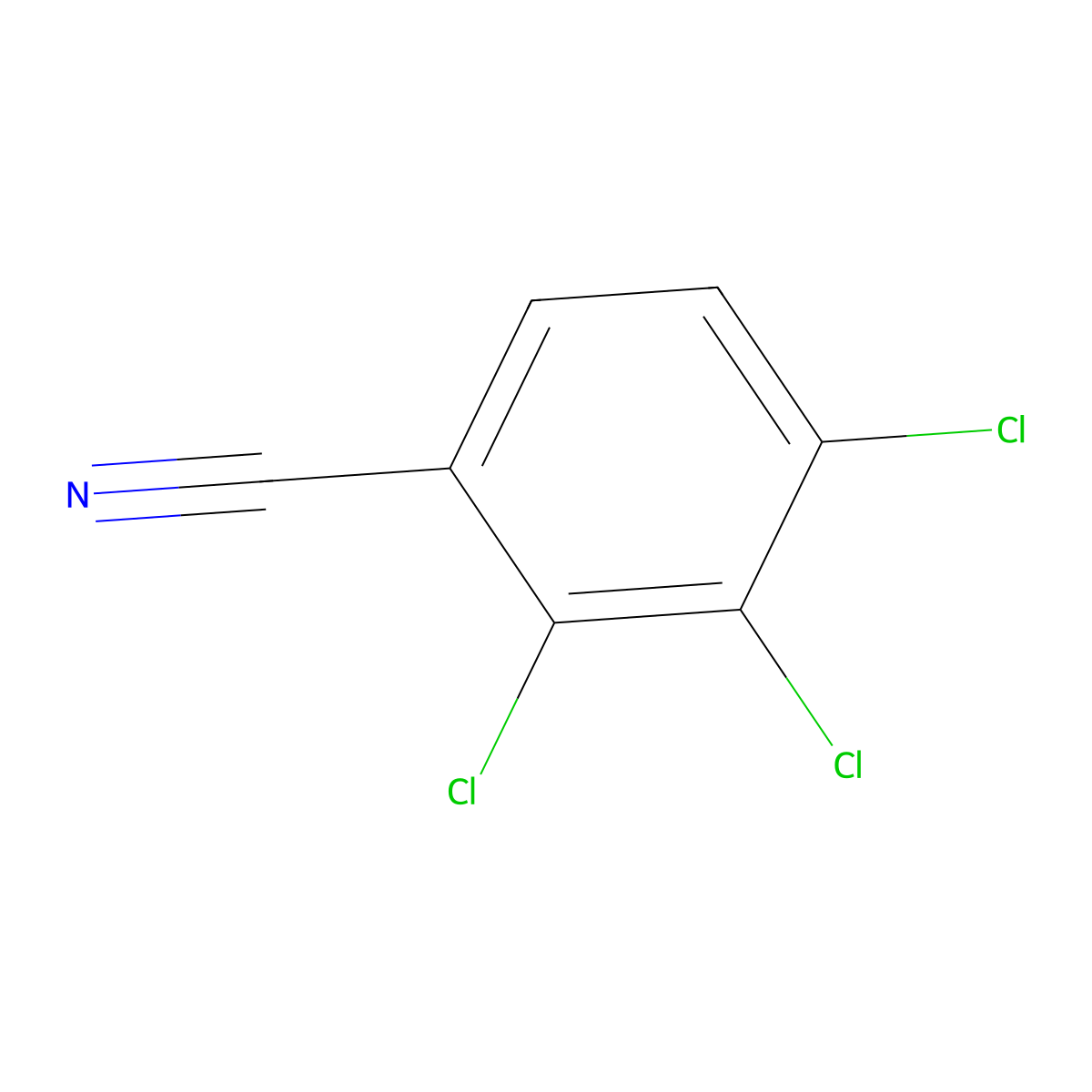 Benzonitrile, 2,3,4-trichloro- molecular structure, CAS 2112-31-4