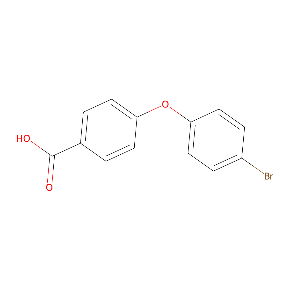 4-(4-Bromophenoxy)benzoic acid molecular structure, CAS 21120-68-3