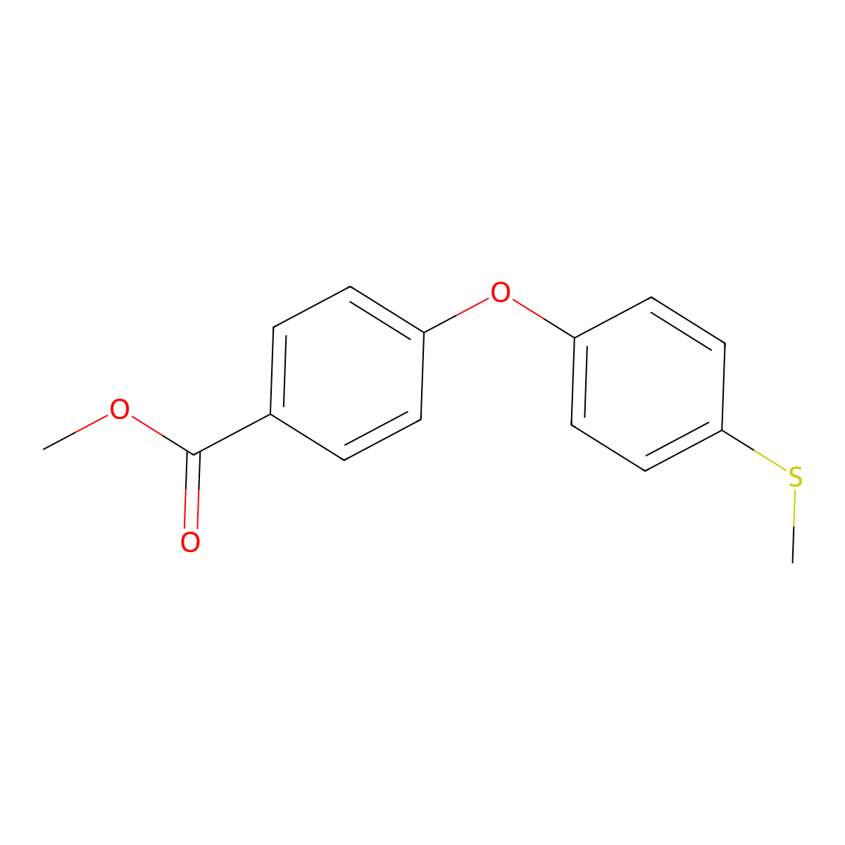 Methyl 4-[4-(methylthio)phenoxy]benzoate molecular structure, CAS 21120-73-0