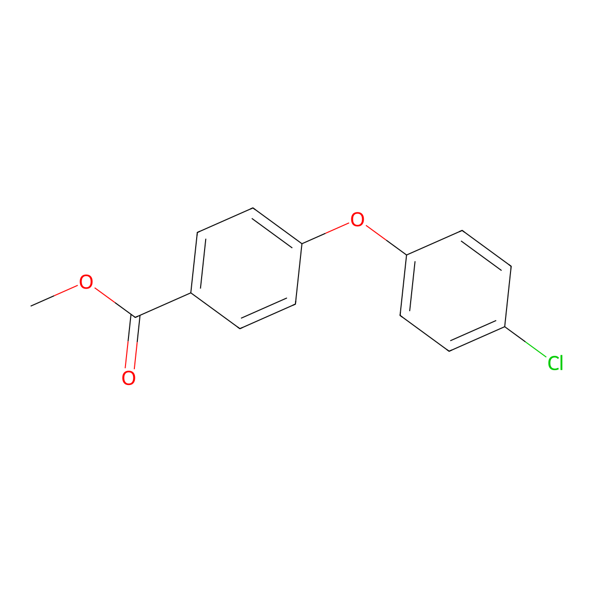 Methyl 4-(4-chlorophenoxy)benzoate molecular structure, CAS 21120-74-1