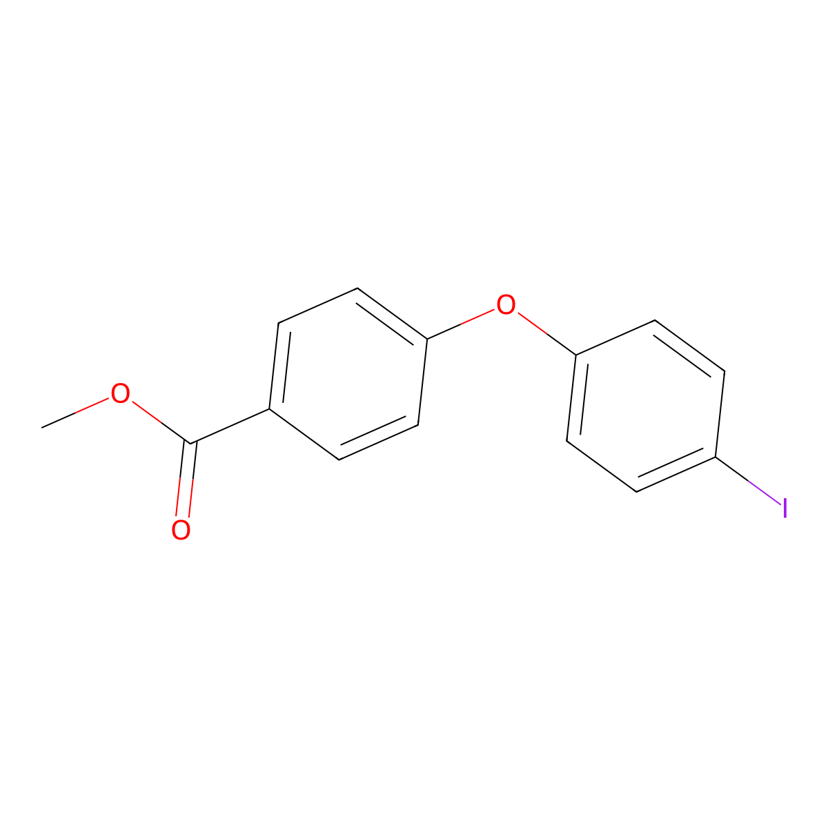 Methyl 4-(4-iodophenoxy)benzoate molecular structure, CAS 21120-76-3