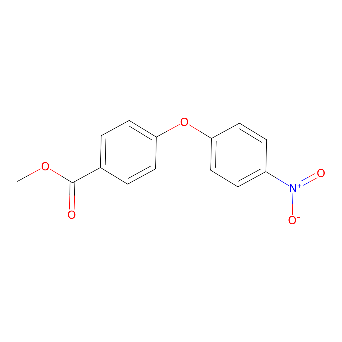 Methyl 4-(4-nitrophenoxy)benzoate molecular structure, CAS 21120-78-5