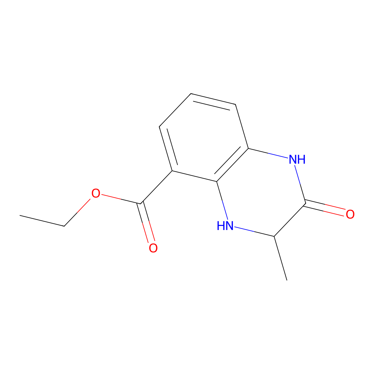 Ethyl 3-methyl-2-oxo-1,2,3,4-tetrahydroquinoxaline-5-carboxylate molecular structure, CAS 2112037-23-5