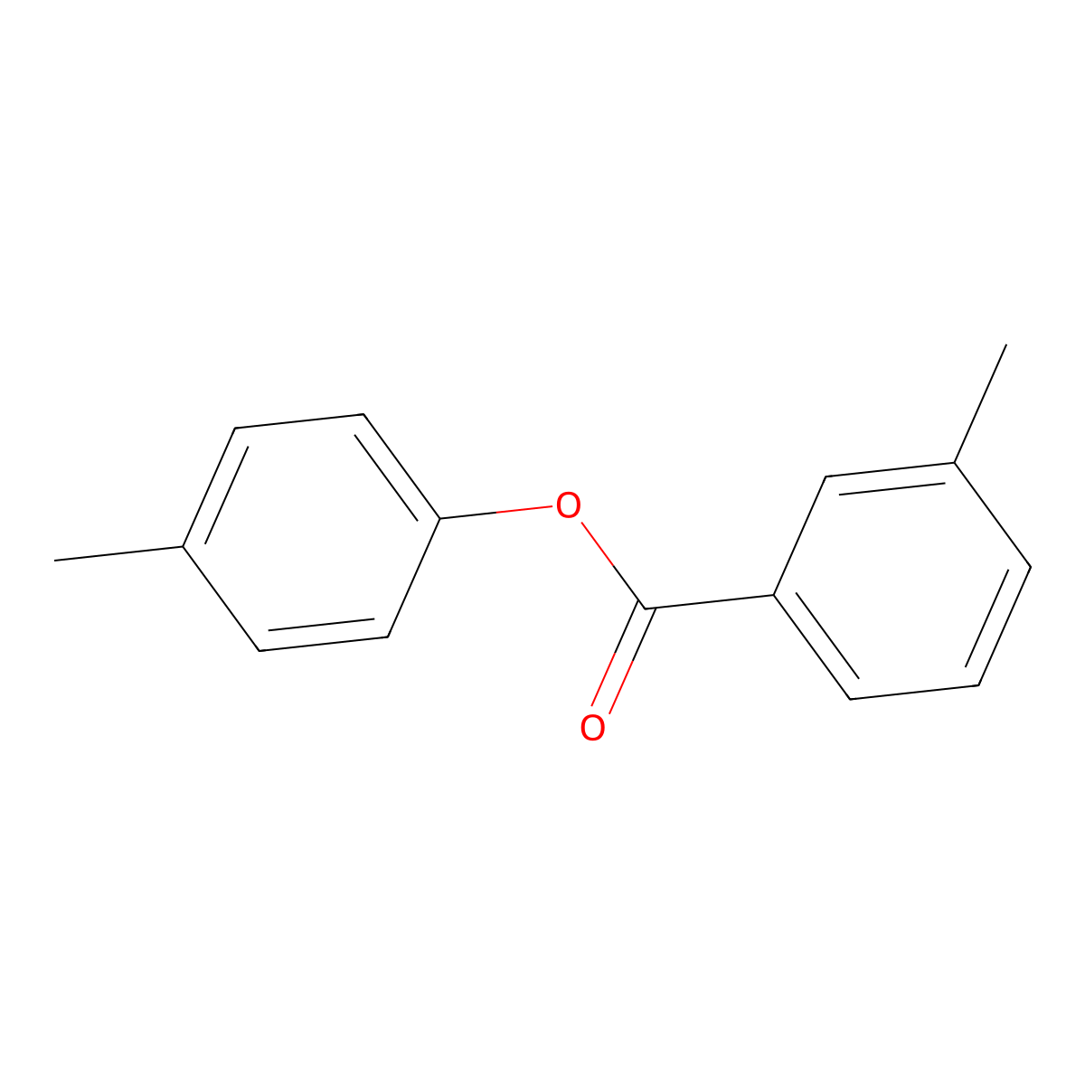4-Methylphenyl 3-methylbenzoate molecular structure, CAS 21121-94-8