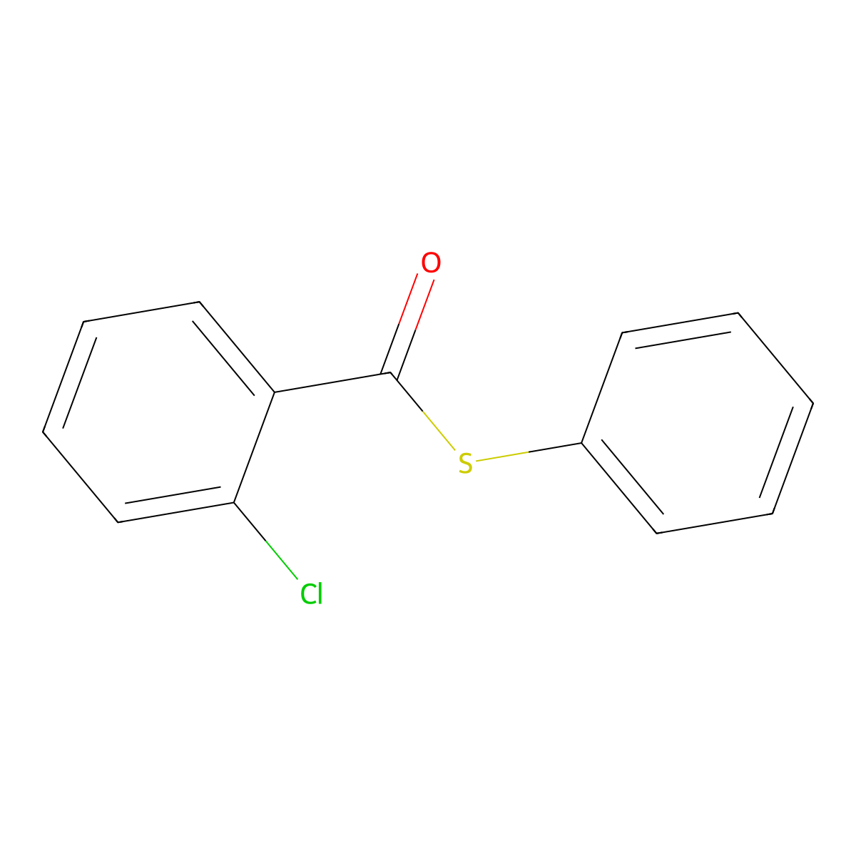 Benzenecarbothioic acid, 2-chloro-, S-phenyl ester molecular structure, CAS 21122-36-1
