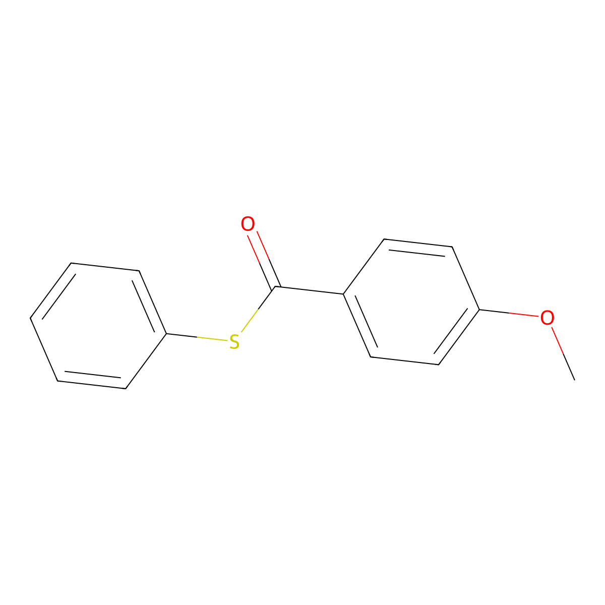 S-phenyl 4-methoxybenzothioate molecular structure, CAS 21122-37-2