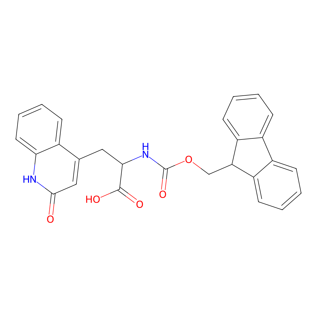 2-({[(9H-fluoren-9-yl)methoxy]carbonyl}amino)-3-(2-oxo-1,2-dihydroquinolin-4-yl)propanoic acid molecular structure, CAS 2112211-84-2
