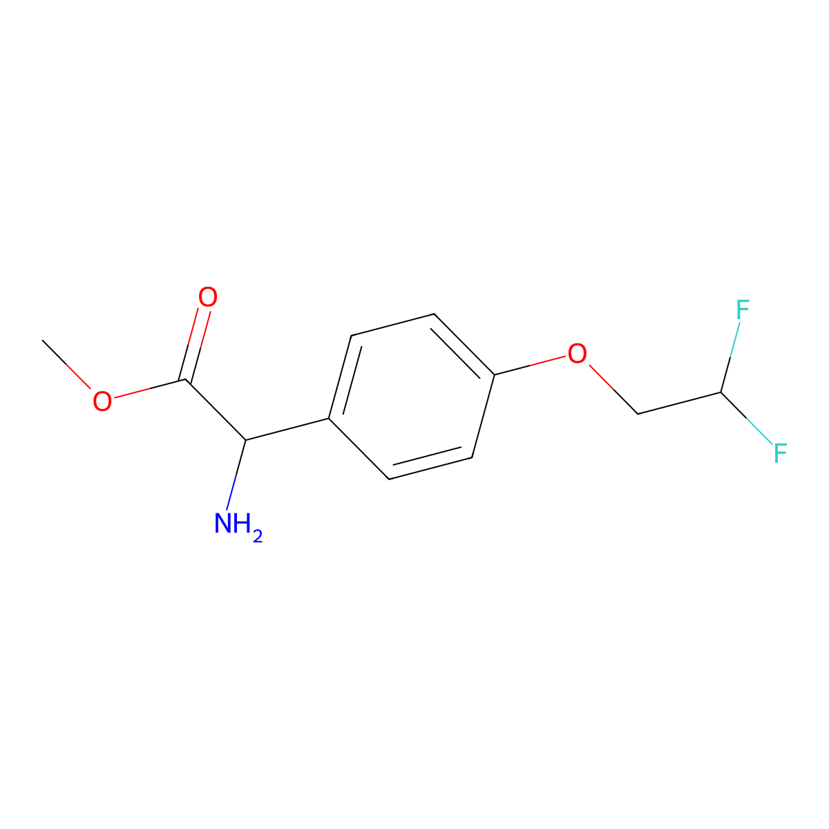 Methyl 2-amino-2-[4-(2,2-difluoroethoxy)phenyl]acetate molecular structure, CAS 2112292-83-6