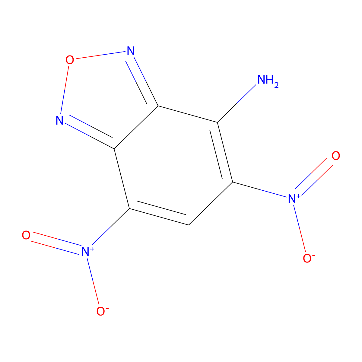 4-Amino-5,7-dinitrobenzofurazan molecular structure, CAS 21123-74-0