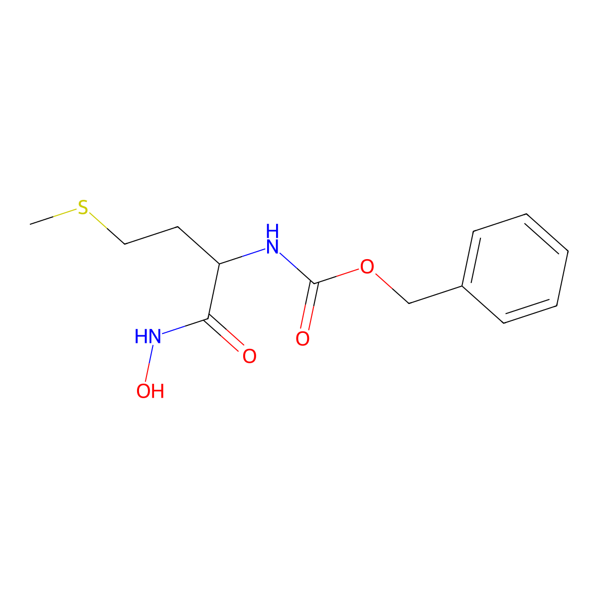 benzyl N-[(1S)-1-(hydroxycarbamoyl)-3-(methylsulfanyl)propyl]carbamate molecular structure, CAS 211232-32-5