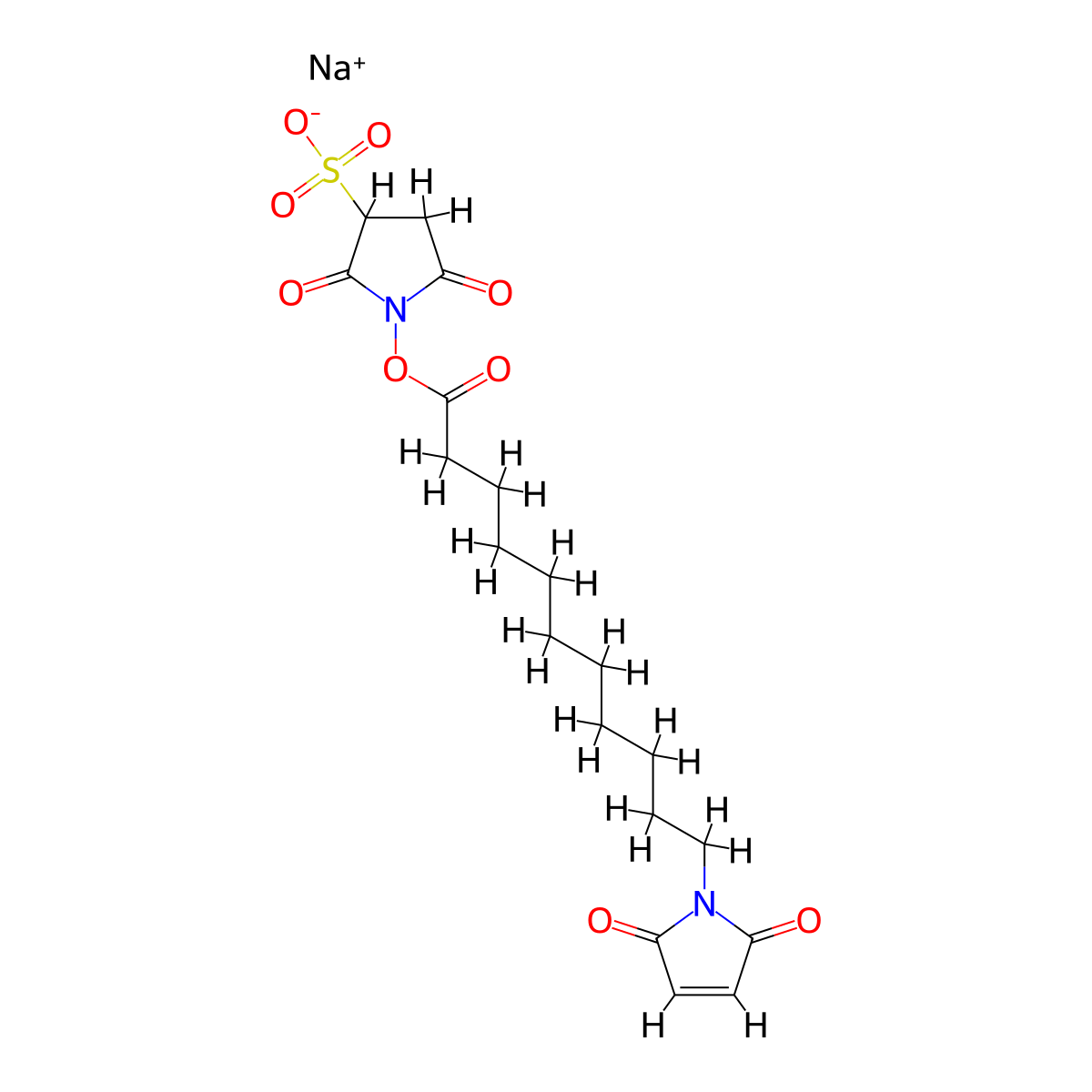 11-Maleimidoundecanoic Acid Sulfo-N-Succinimidyl Ester molecular structure, CAS 211236-68-9