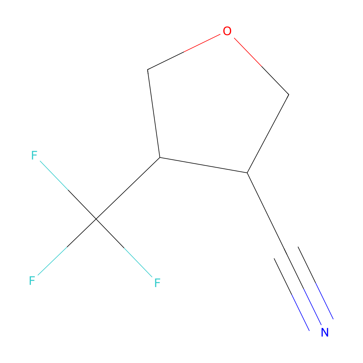 4-(Trifluoromethyl)oxolane-3-carbonitrile molecular structure, CAS 2112392-93-3