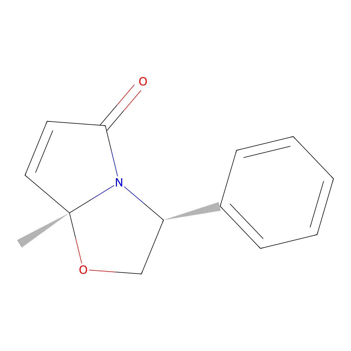 (3R-cis)-(-)-2,3-Dihydro-7a-methyl-3-phenylpyrrolo[2,1-b]oxazol-5(7aH)-one molecular structure, CAS 211240-56-1