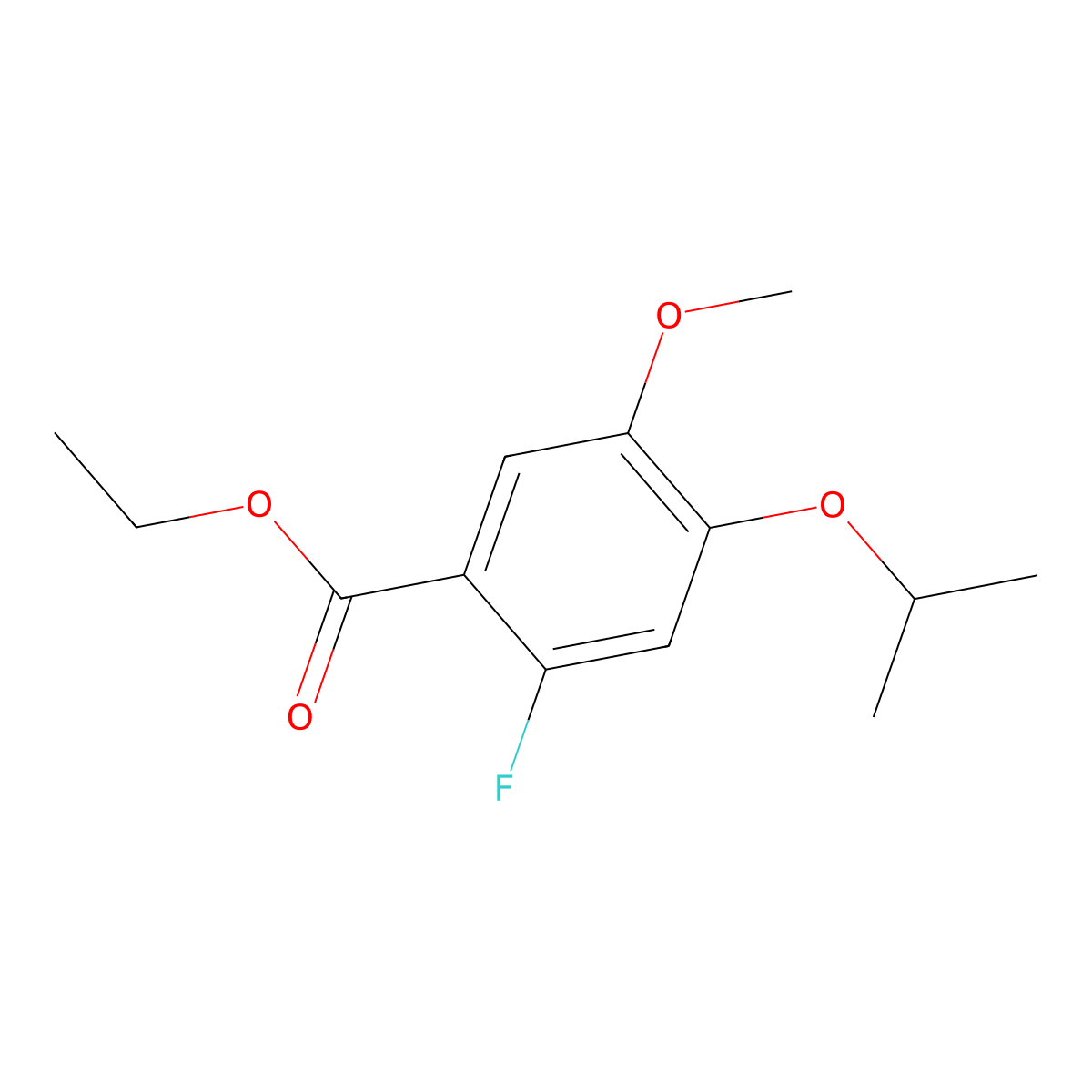 Ethyl 2-fluoro-4-isopropoxy-5-methoxybenzoate molecular structure, CAS 2112441-63-9