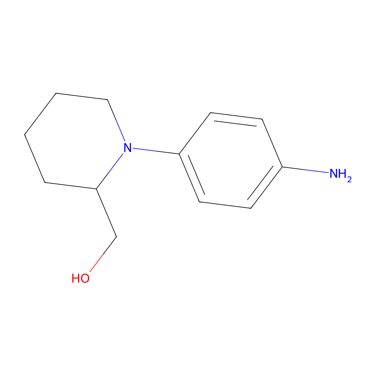 1-(4-Aminophenyl)-2-piperidinemethanol molecular structure, CAS 211247-59-5