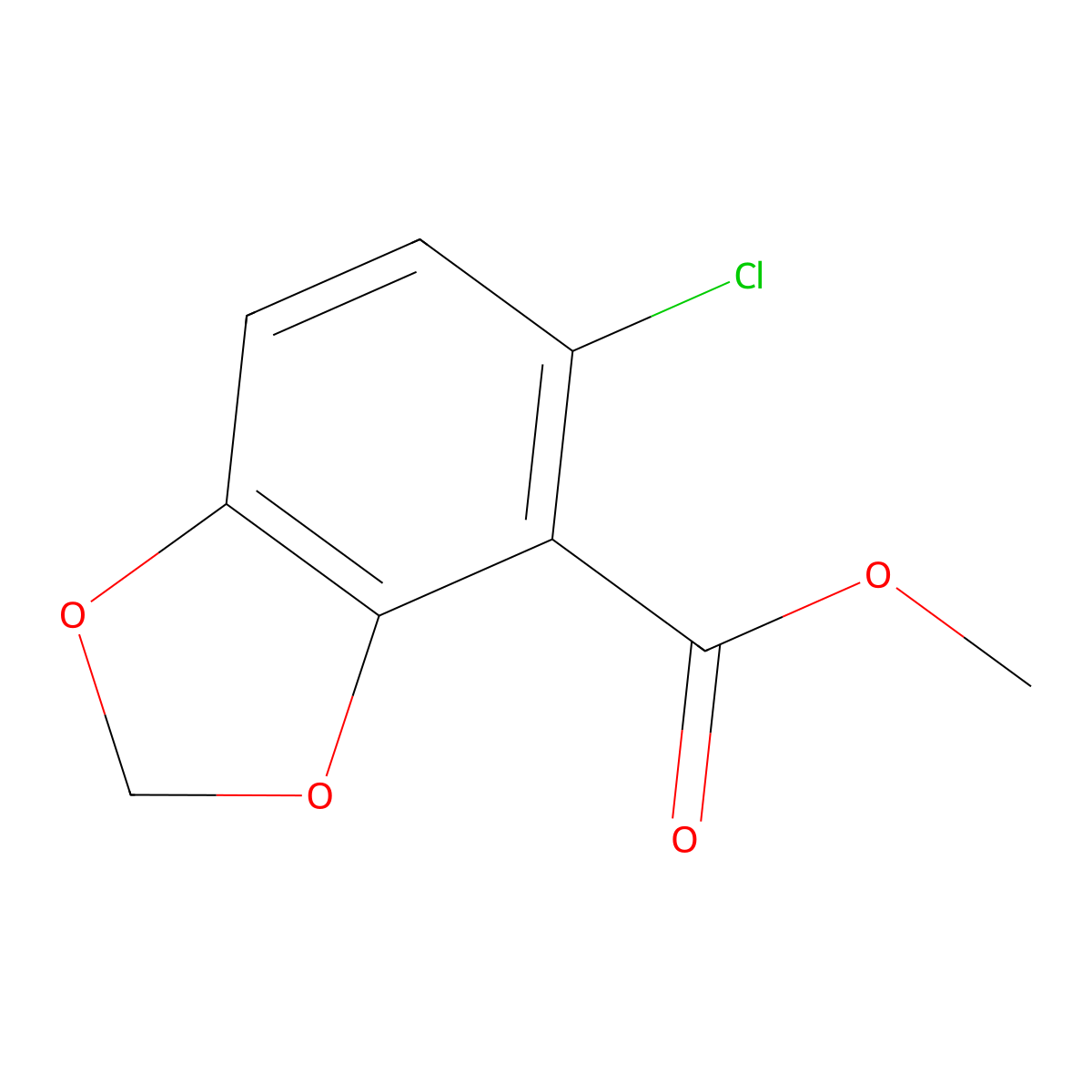 Methyl 5-chlorobenzo[d][1,3]dioxole-4-carboxylate molecular structure, CAS 2112497-73-9