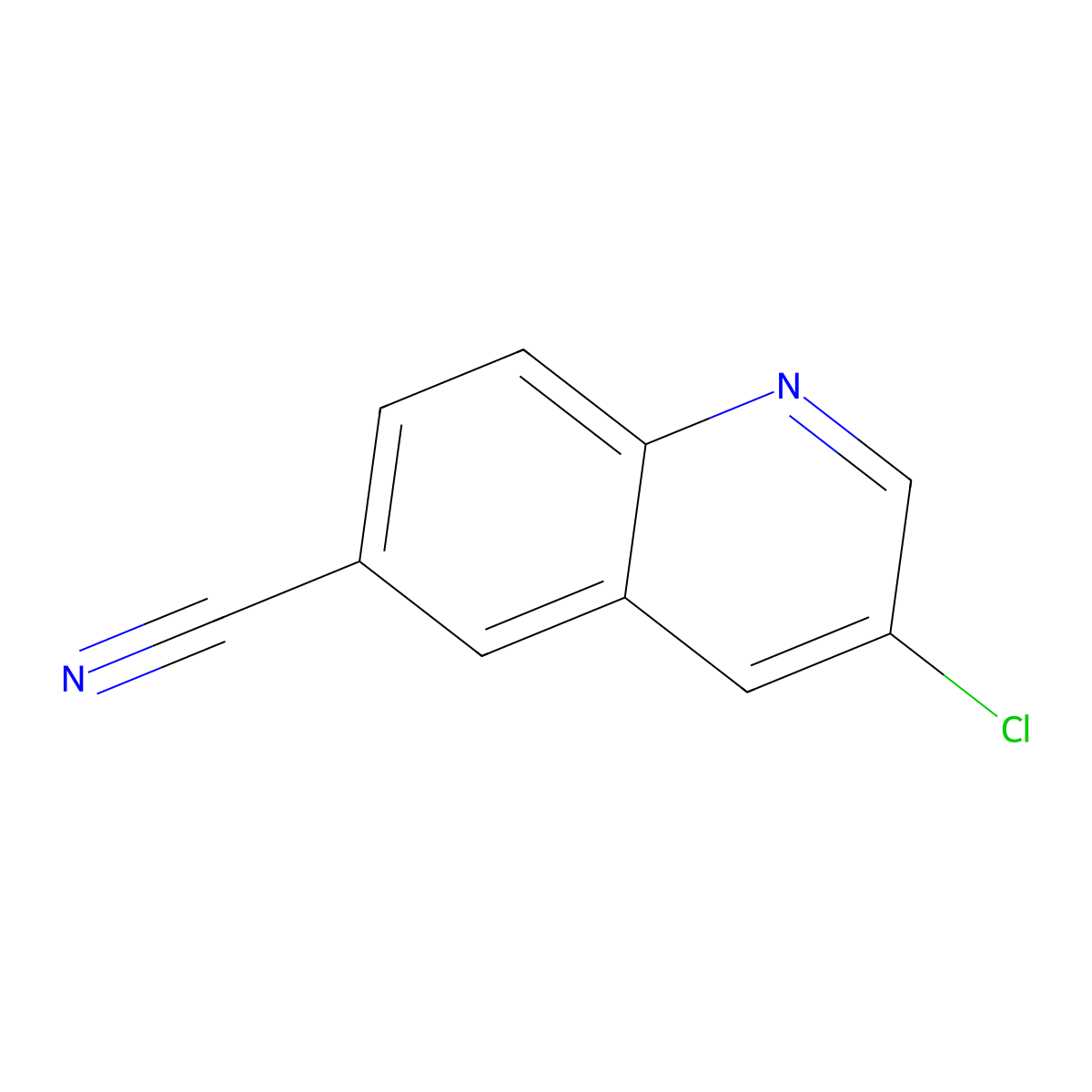 3-Chloroquinoline-6-carbonitrile molecular structure, CAS 2112519-82-9