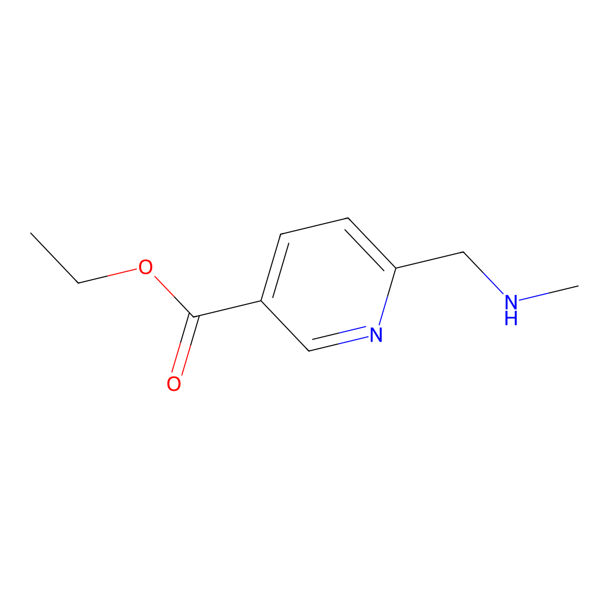 Ethyl 6-[(methylamino)methyl]pyridine-3-carboxylate molecular structure, CAS 2112542-40-0