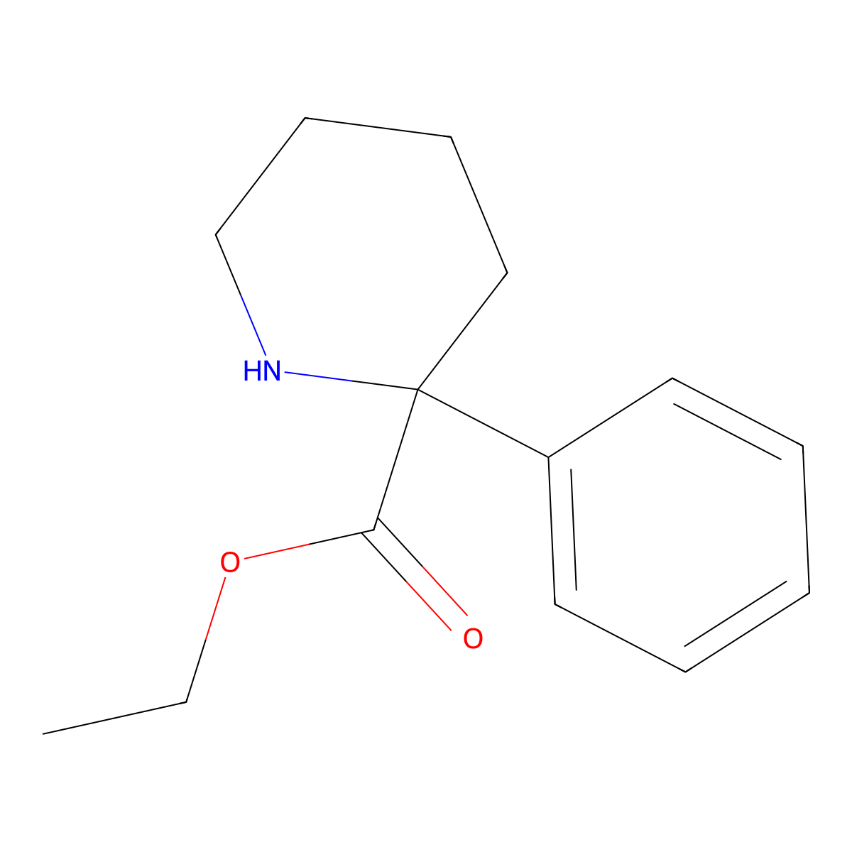 Ethyl 2-phenylpiperidine-2-carboxylate molecular structure, CAS 2112593-96-9