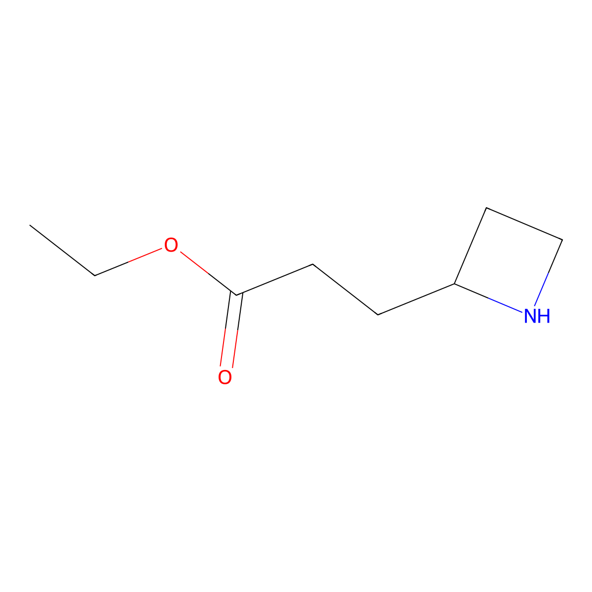 Ethyl 3-(azetidin-2-yl)propanoate molecular structure, CAS 2112609-89-7