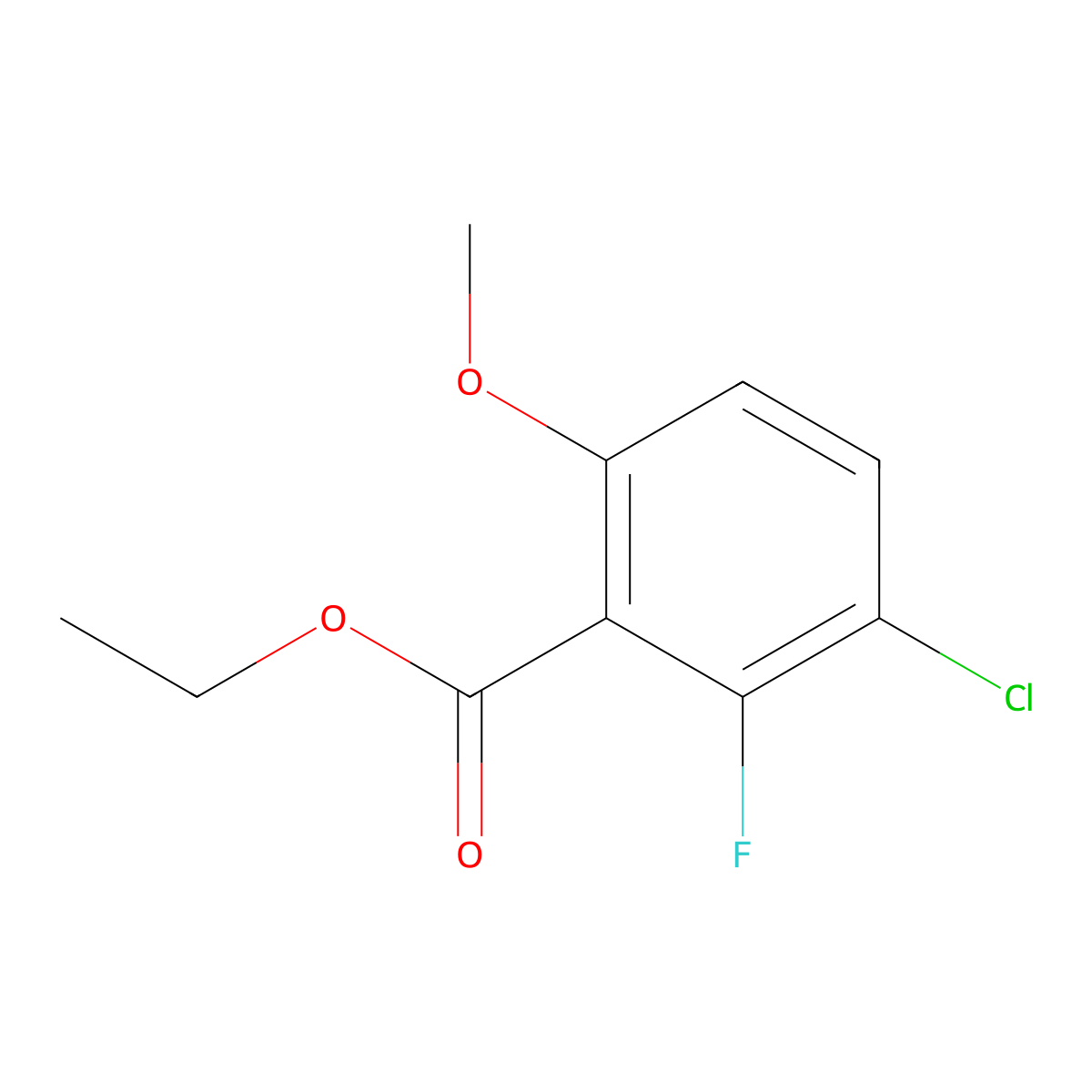 Ethyl 3-chloro-2-fluoro-6-methoxybenZoate molecular structure, CAS 2112636-50-5