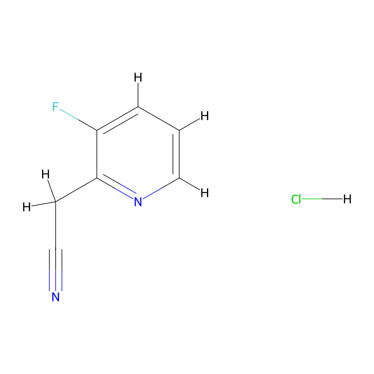 2-(3-Fluoropyridin-2-yl)acetonitrile hydrochloride molecular structure, CAS 2112643-53-3