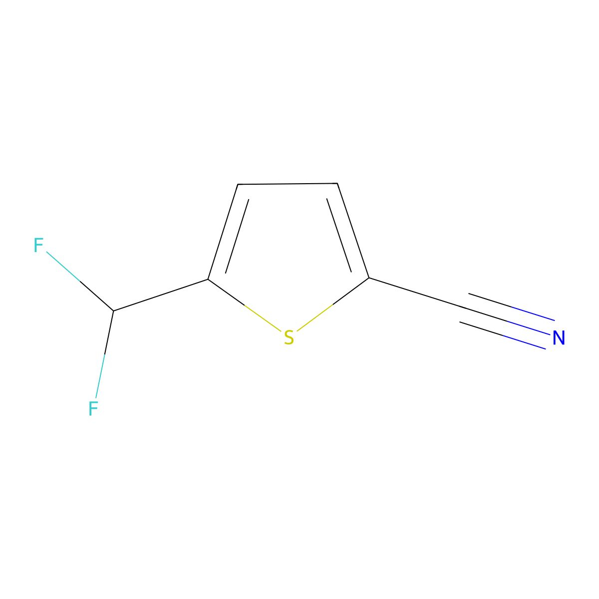 5-(Difluoromethyl)thiophene-2-carbonitrile molecular structure, CAS 2112657-85-7