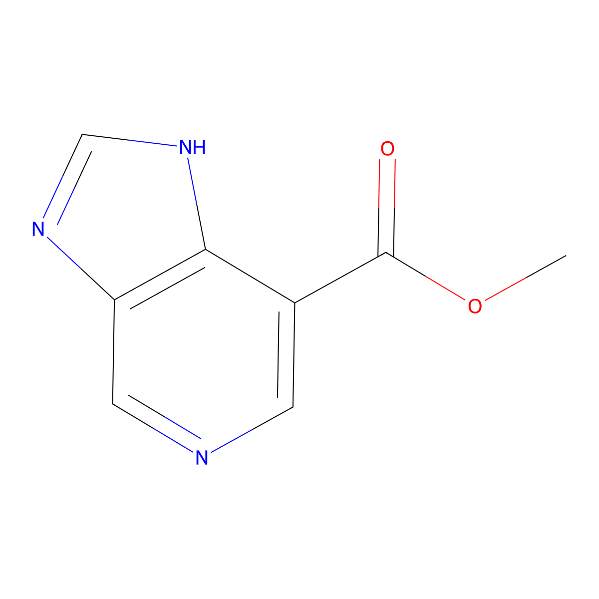 methyl 1H-imidazo(4,5-c)pyridine-7-carboxylate molecular structure, CAS 2112668-56-9