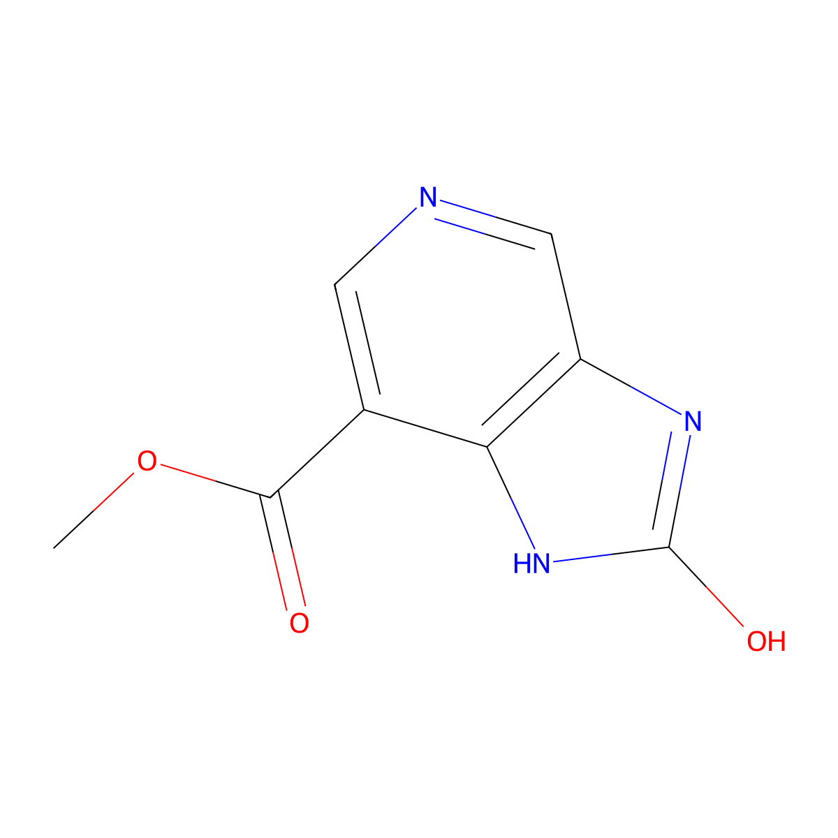 methyl 2-hydroxy-1H-imidazo[4,5-c]pyridine-7-carboxylate molecular structure, CAS 2112668-59-2