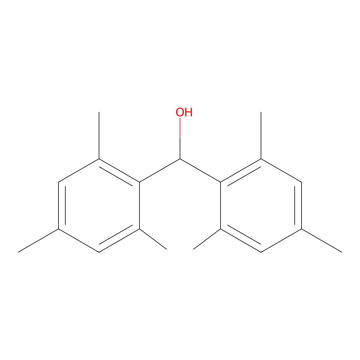 Dimesitylmethanol molecular structure, CAS 21127-91-3