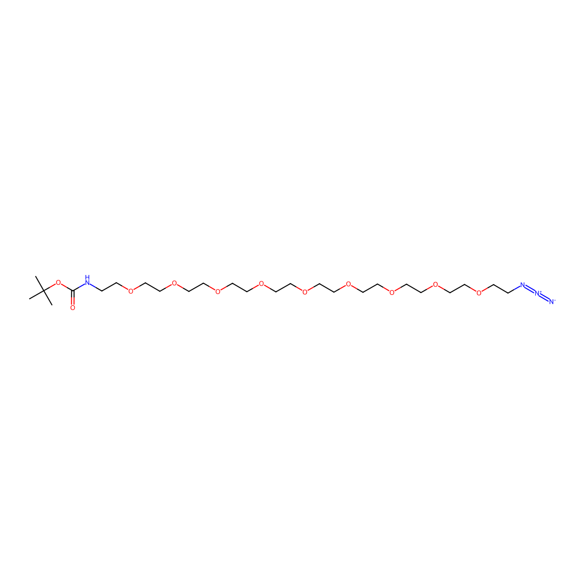 t-boc-N-amido-PEG9-azide molecular structure, CAS 2112731-50-5