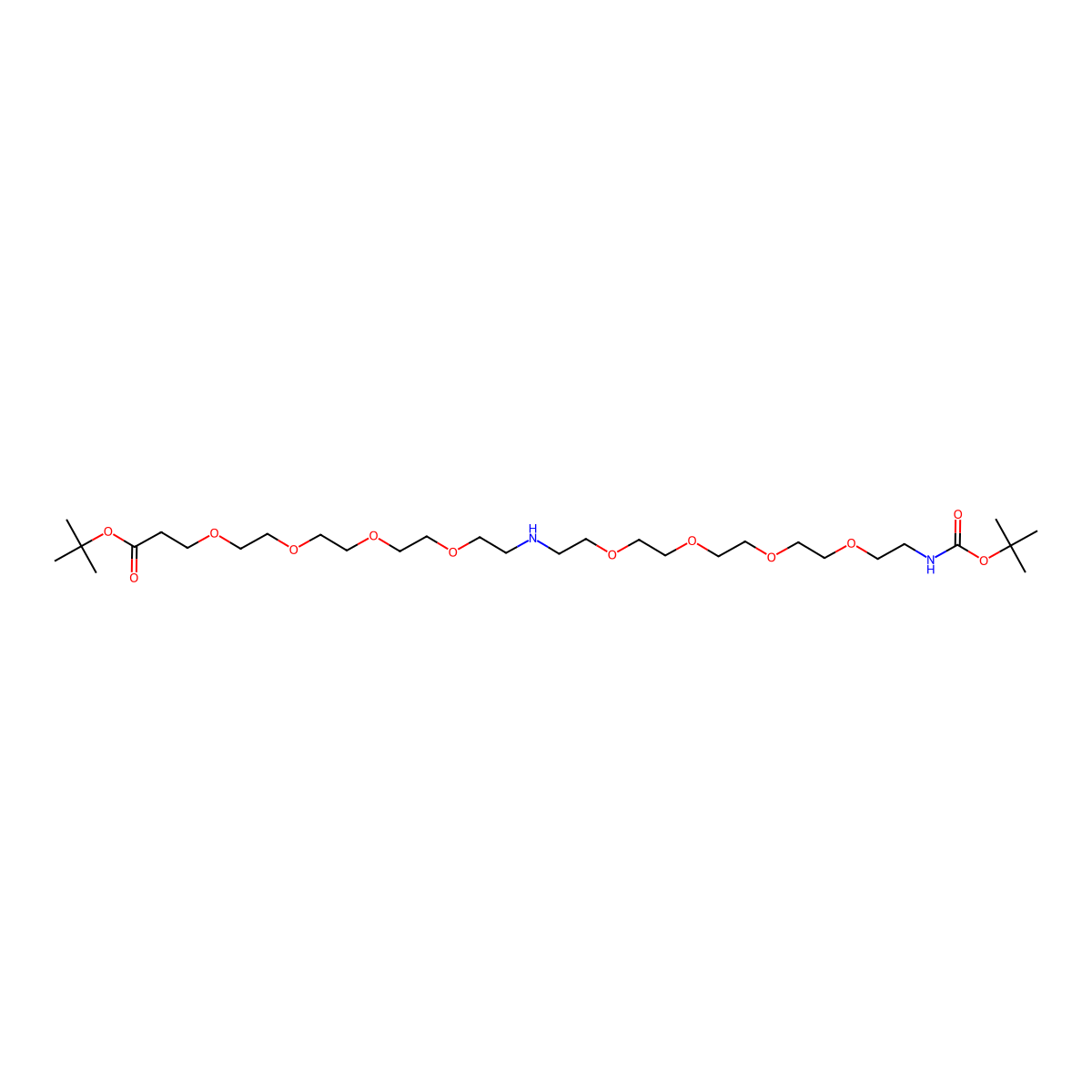 N-(Boc-PEG4)-NH-PEG4-t-butyl ester molecular structure, CAS 2112737-17-2