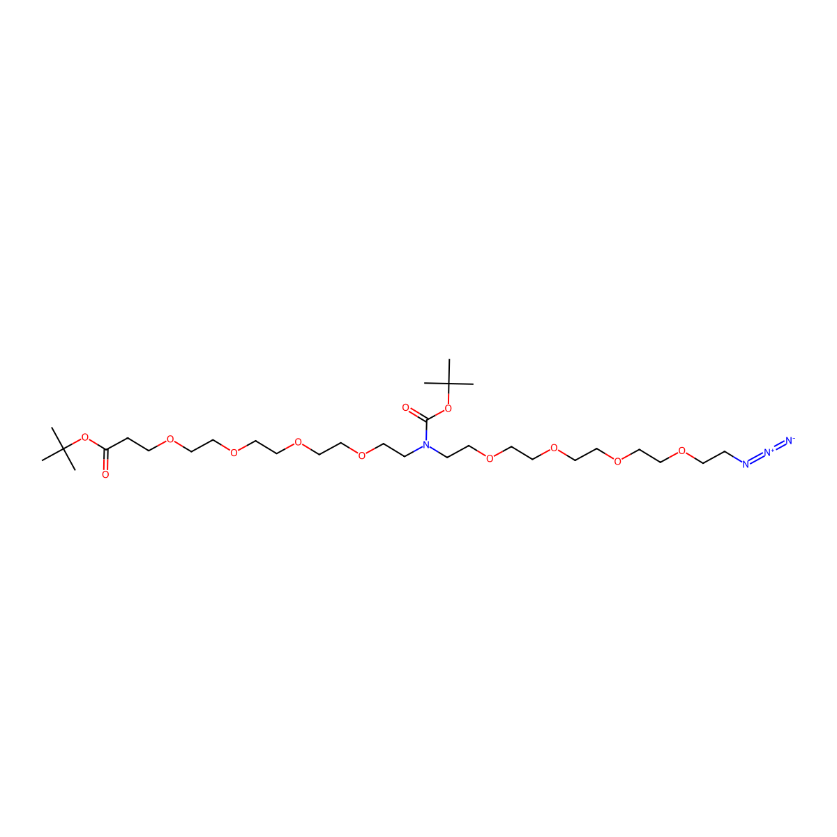 N-(Azido-PEG4)-N-Boc-PEG4-t-butyl ester molecular structure, CAS 2112737-20-7