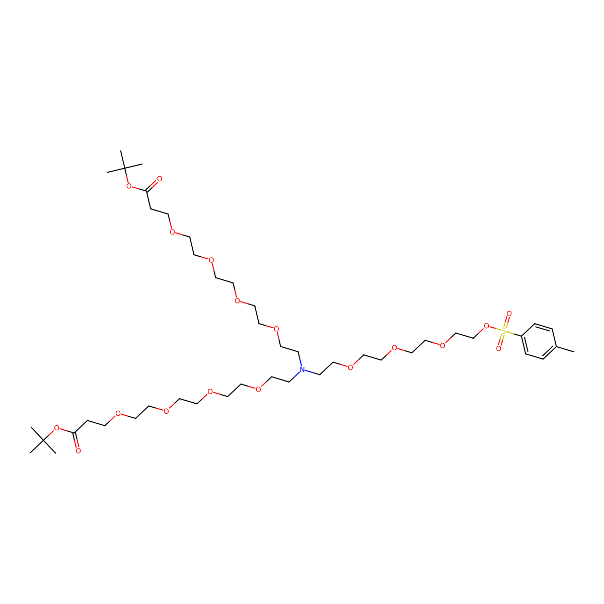 N-(Tos-PEG4)-N-bis(PEG4-t-butyl ester) molecular structure, CAS 2112737-74-1