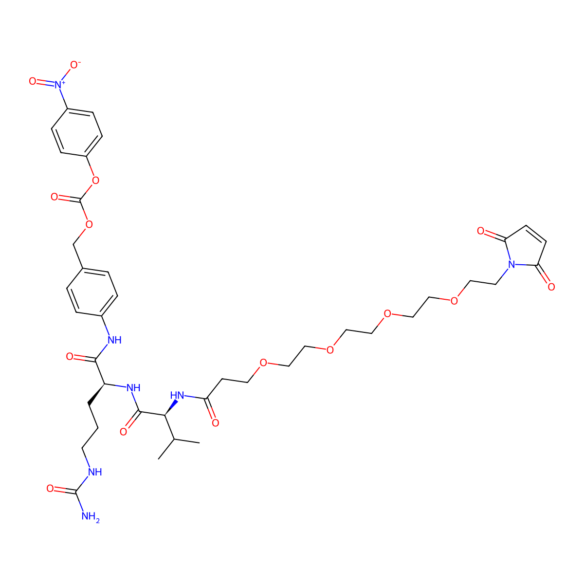 Mal-PEG4-Val-Cit-PAB-PNP molecular structure, CAS 2112738-09-5
