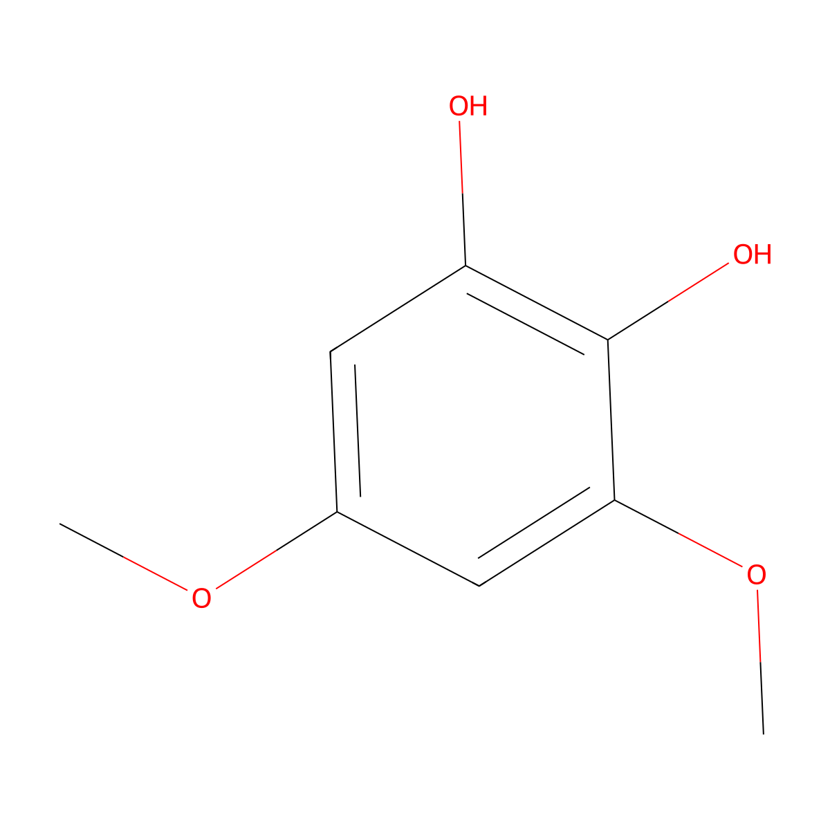 3,5-Dimethoxybenzene-1,2-diol molecular structure, CAS 21128-11-0