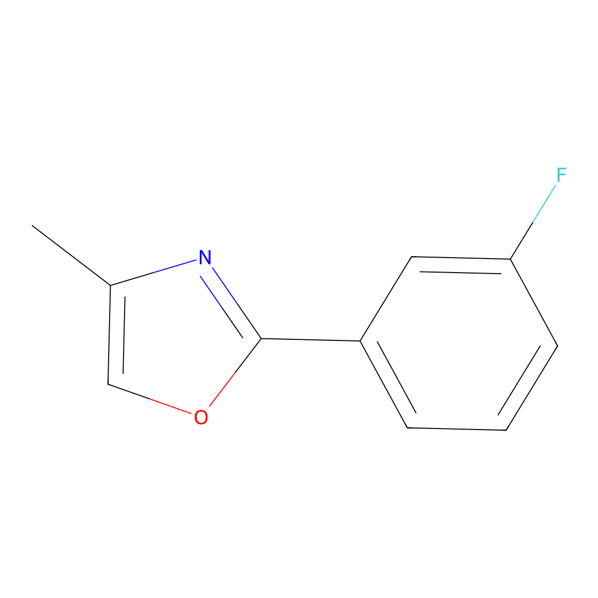 2-(3-Fluorophenyl)-4-methyl-1,3-oxazole molecular structure, CAS 2112810-99-6