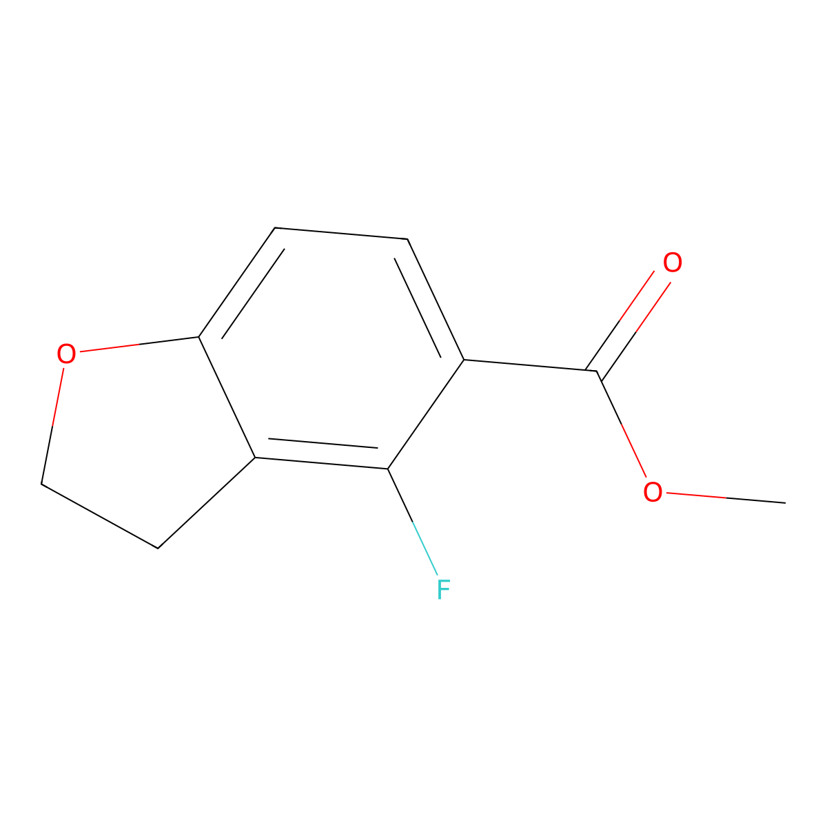 Methyl 4-fluoro-2,3-dihydrobenzofuran-5-carboxylate molecular structure, CAS 2112884-88-3