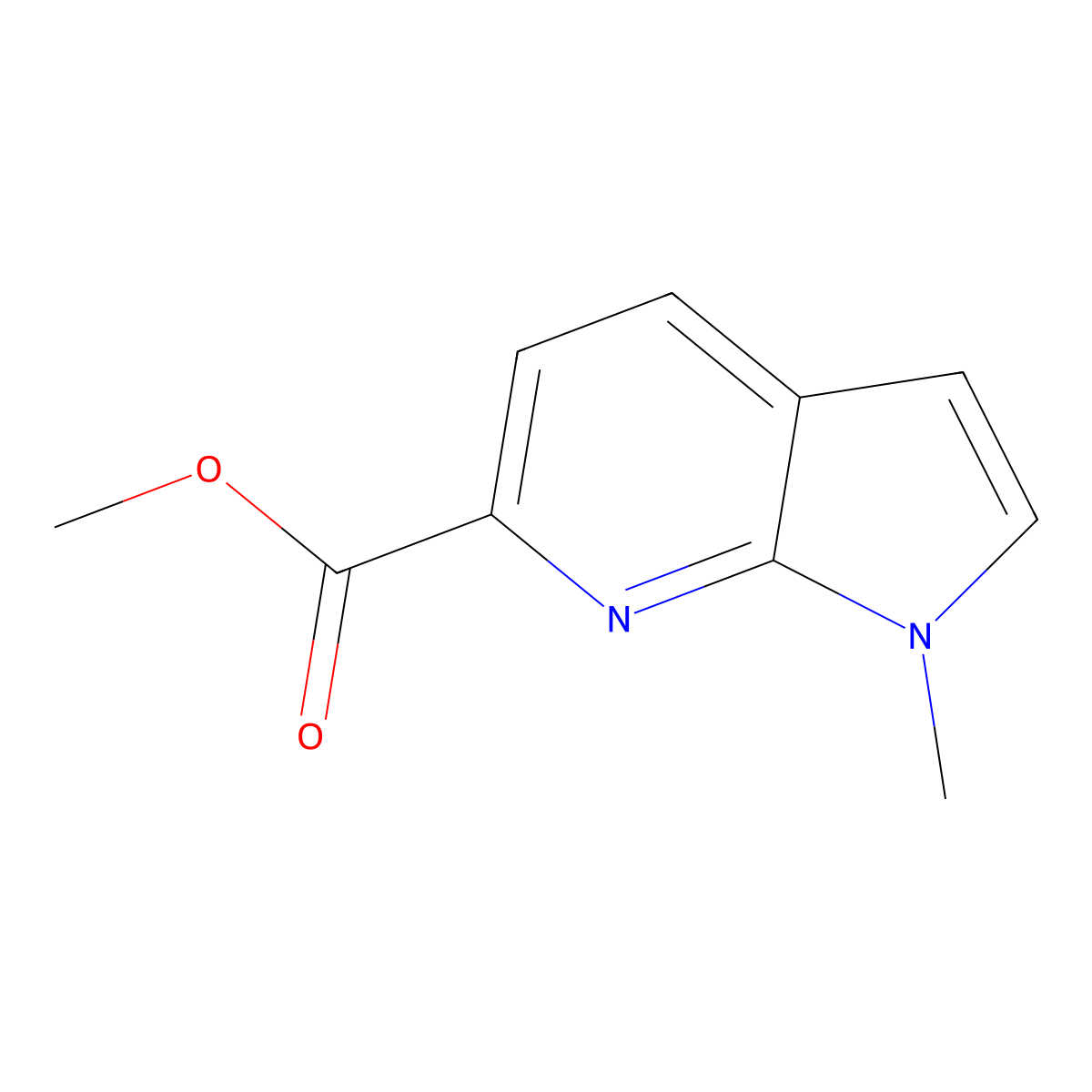 Methyl 1-methylpyrrolo[2,3-b]pyridine-6-carboxylate molecular structure, CAS 2112897-30-8