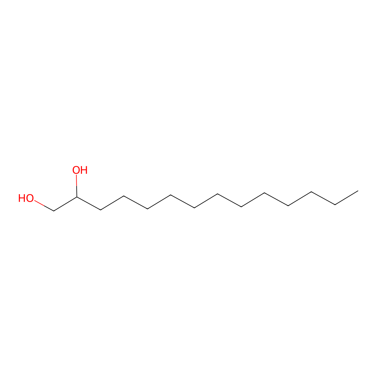 1,2-Tetradecanediol molecular structure, CAS 21129-09-9