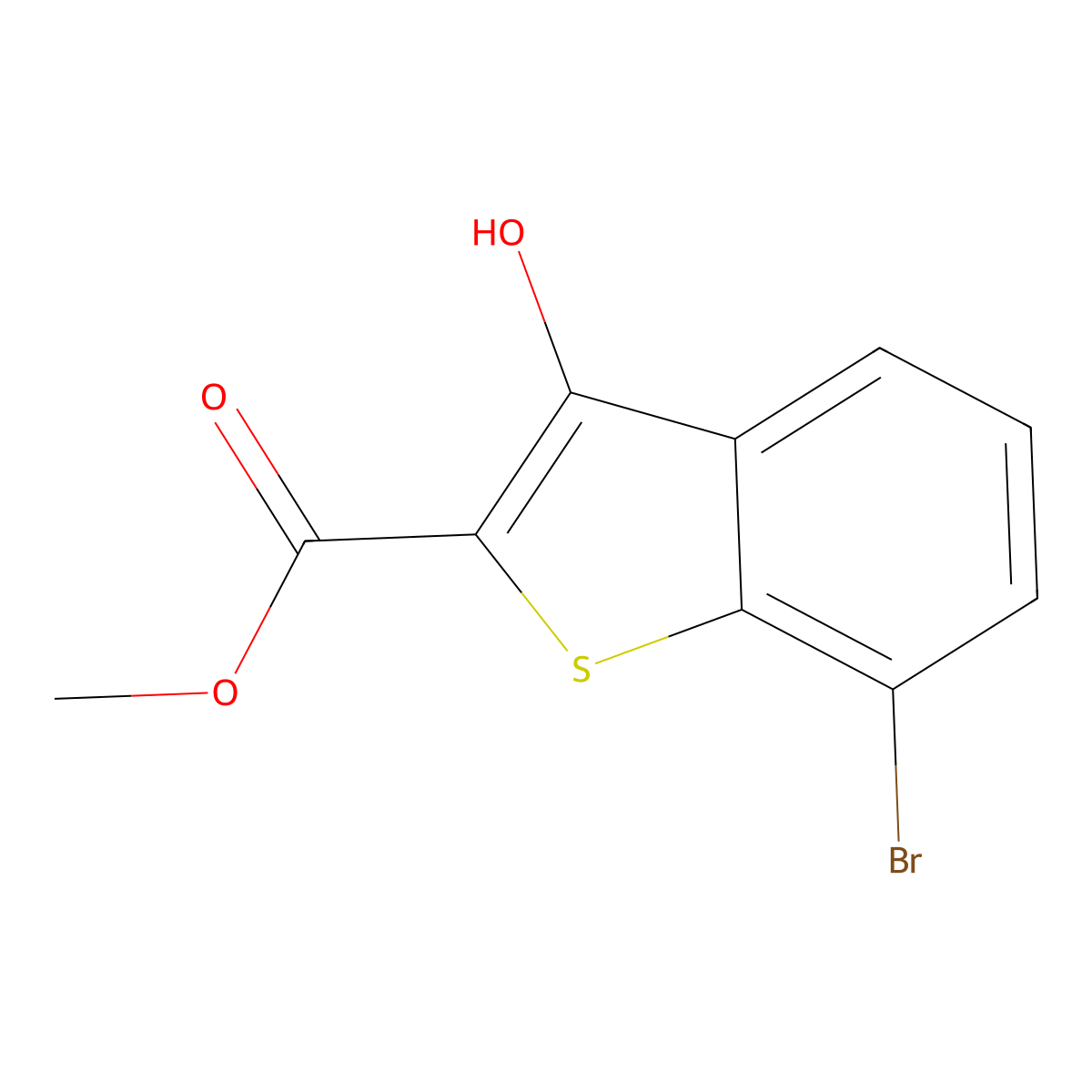Methyl 7-bromo-3-hydroxybenzo[b]thiophene-2-carboxylate molecular structure, CAS 2112950-21-5