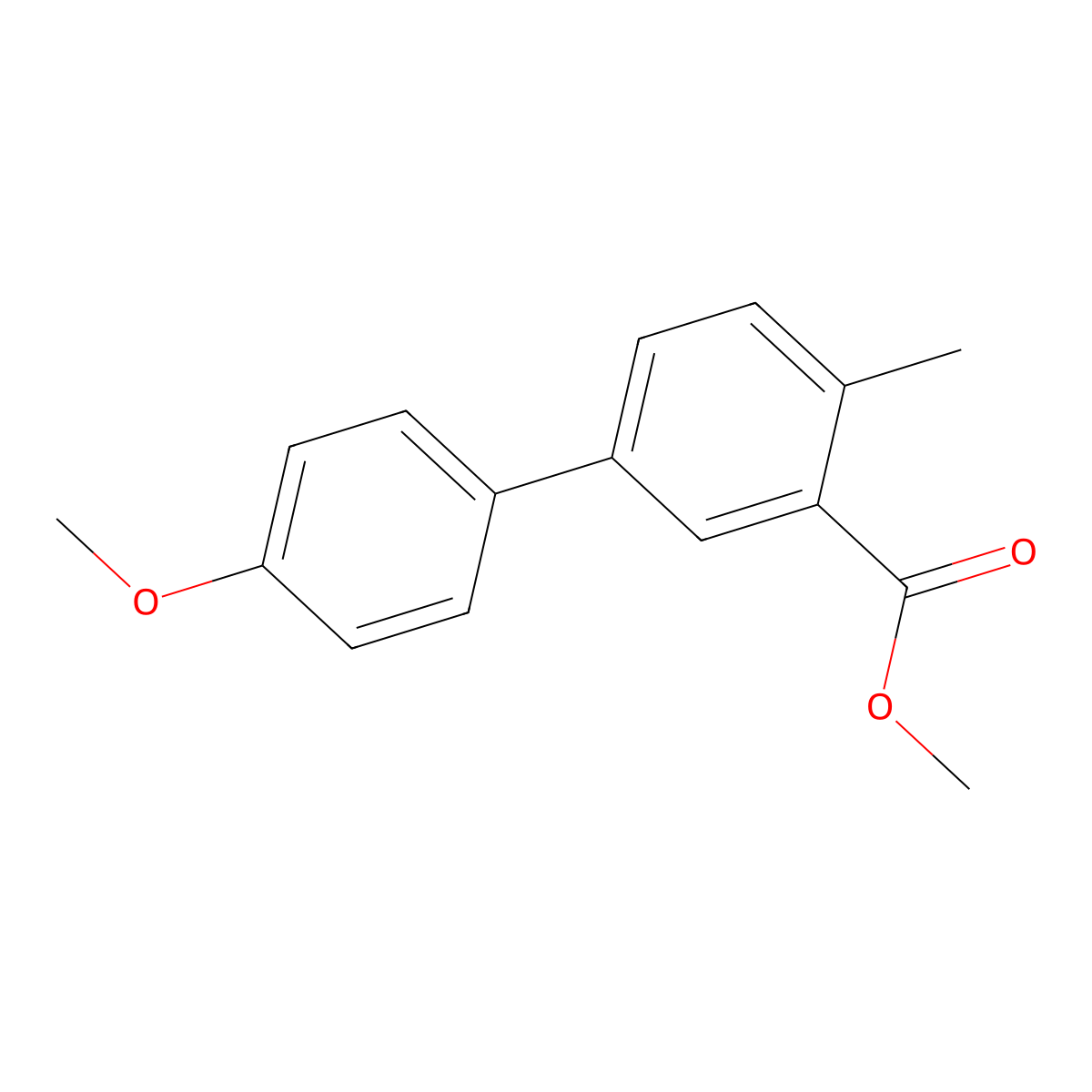 Methyl 4'-methoxy-4-methyl-[1,1'-biphenyl]-3-carboxylate molecular structure, CAS 2112993-57-2