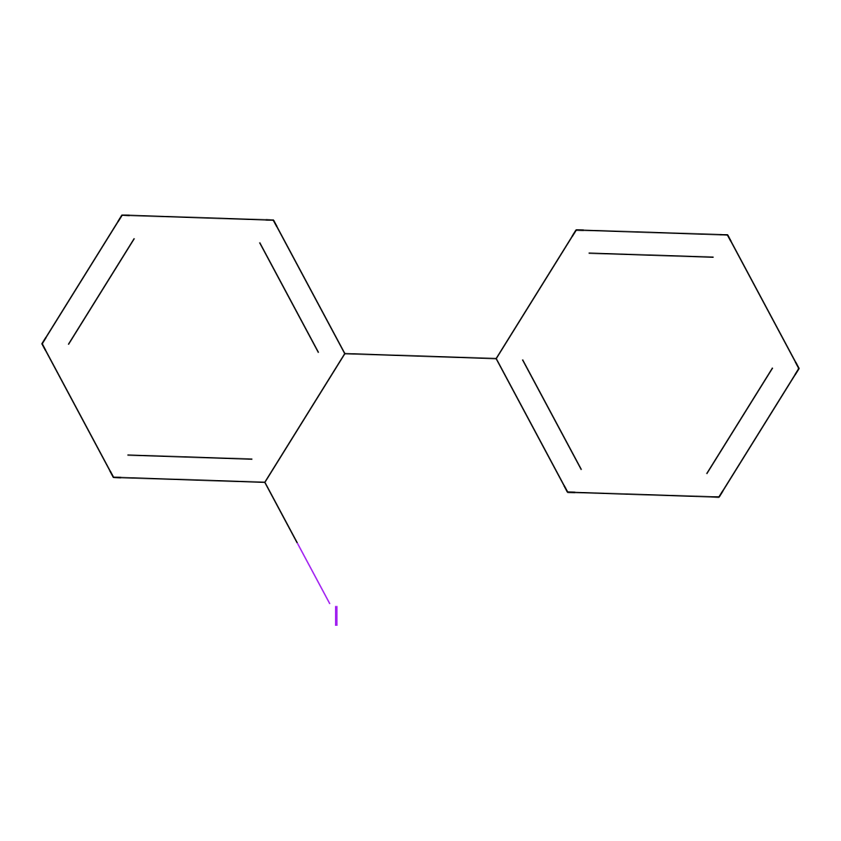 1,1'-Biphenyl, 2-iodo- molecular structure, CAS 2113-51-1