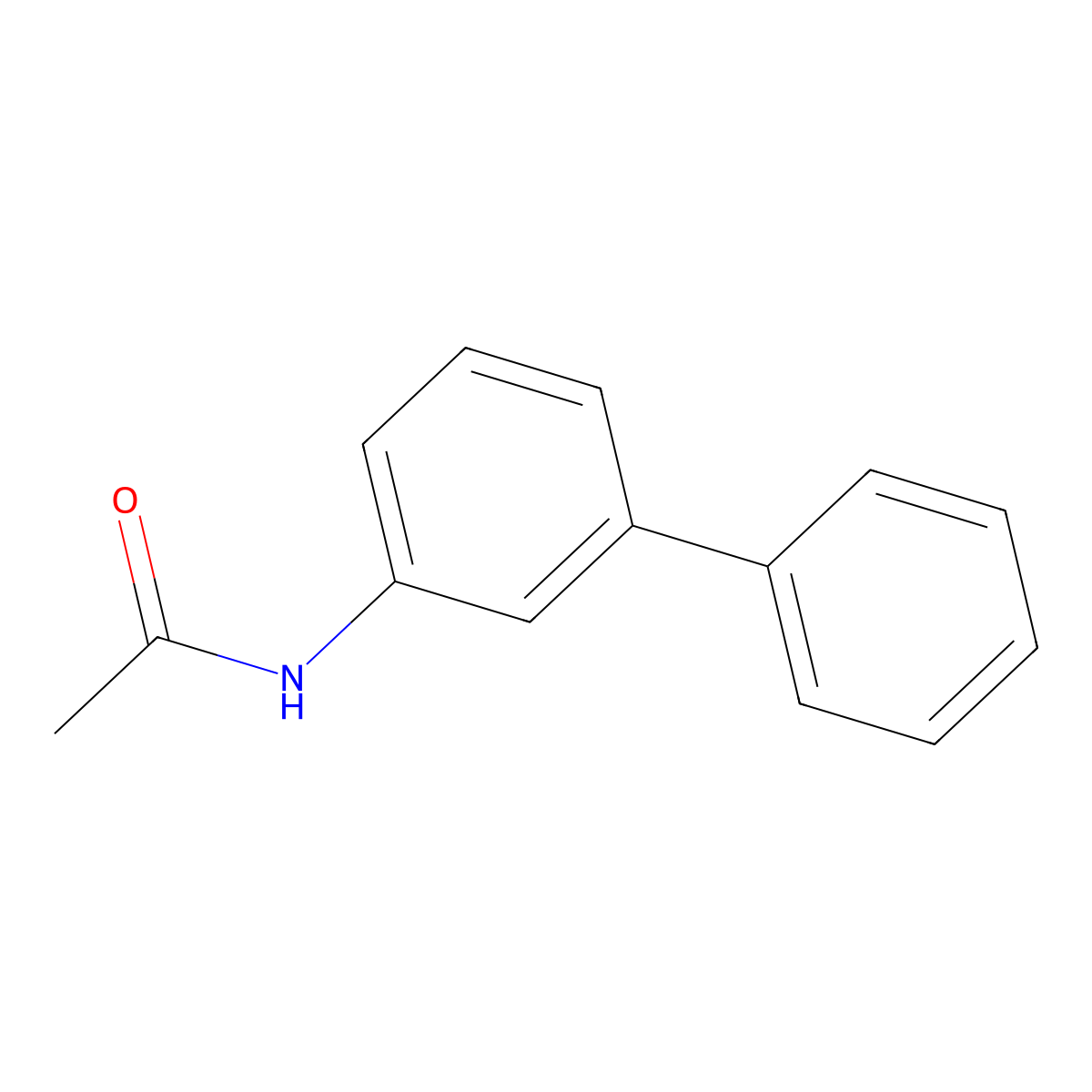 N-(1,1'-Biphenyl)-3-ylacetamide molecular structure, CAS 2113-54-4