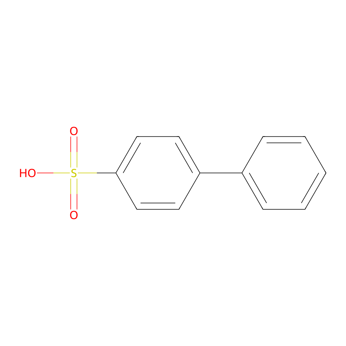 (1,1'-Biphenyl)-4-sulfonic acid molecular structure, CAS 2113-68-0