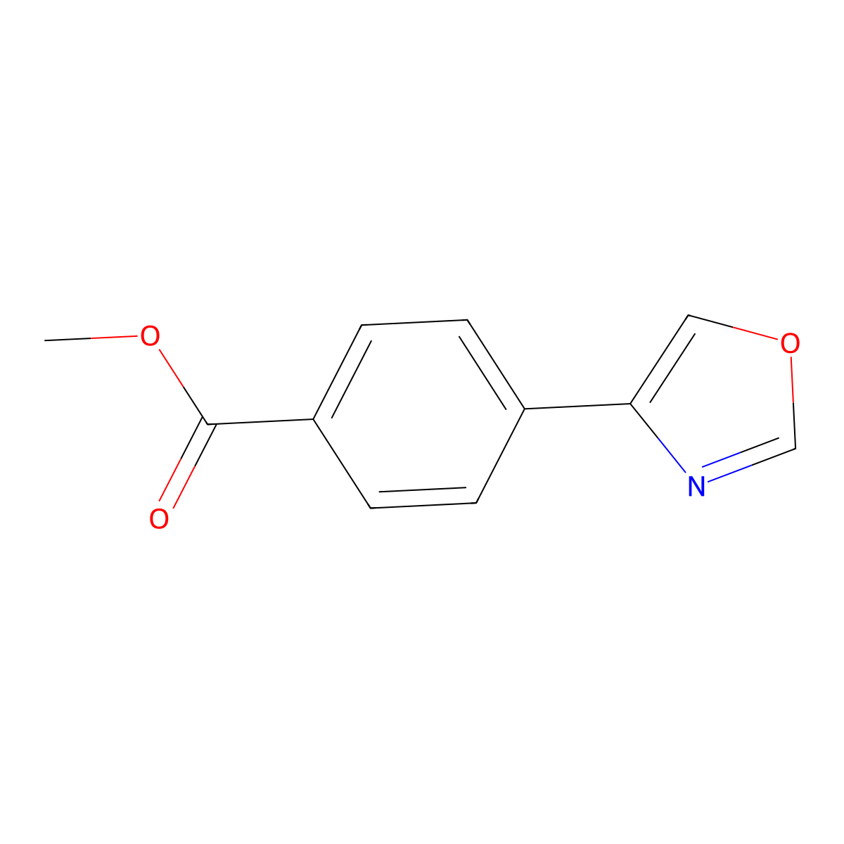Methyl4-(1,3-oxazol-4-yl)benzoate molecular structure, CAS 2113005-35-7