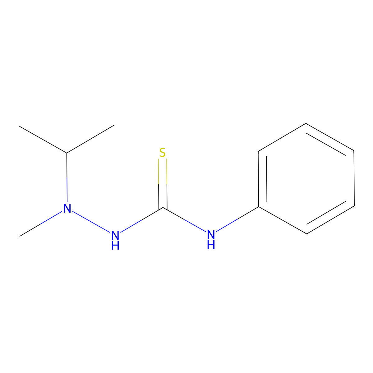 2-isopropyl-2-methyl-N-phenylhydrazinecarbothioamide molecular structure, CAS 211308-48-4